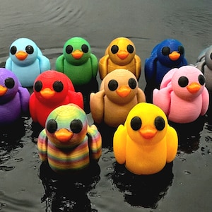 3D Printed Articulated Mini Duck - Fidget Friend Animal, Baby Animals, Zou3D Mini Animals