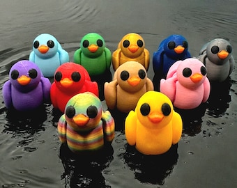 Knikspeeltje mini duck Fidget, Flexi Pocket Pet, 3D-geprint sensorisch bureau Buddy, Jeep Duck-cadeau, cruise-eend, leuk eendliefhebber-cadeau