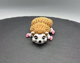 Articulated Hedgehog Fidget Toy, Flexi Pocket Pet, 3D Printed Sensory Desk Pet, Hedgehog Lover Gift, Kawaii Animal, Stress Relief Toy