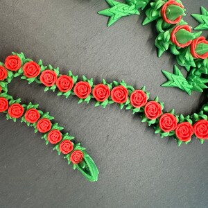 Flexi Rose Dragon Fidget Toy 17in & 29in, Giant Articulated Dragon, 3D Printed ADHD Desk Toy, Dragon Lover Gift, Sensory Stress Relief image 4