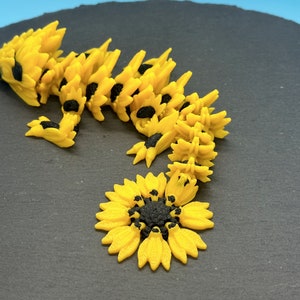 Baby Sunflower Dragon - Articulated 3D Printed Multicolor Dragon
