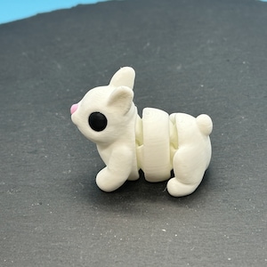 3D Printed Articulated Mini Bunny - Fidget Friend Animal, Baby Animals, Zou3D Mini Animals, Fidget Rabbit