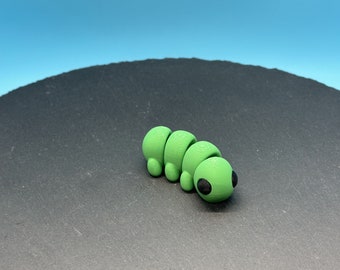 Articulated Caterpillar, Cute Fidget Toy, Desk Stress Toy, Fidget Friends,Articulated Animals, Sensory Toy, Flexi Animals, 3D Printed, Zou3d