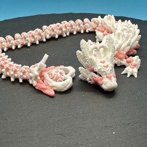 Long Light Heart Dragon, Flexi Dragon, Fidget Long Light Heart Dragon, Multicolor Articulated Long Light Heart Dragon