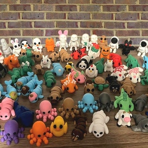 Fidget Friends Variety Pack, Gelenktasche Haustiere, 3D gedruckte Mini-Tiere, Sensorisches Schreibtischspielzeug, Partygeschenke, Kinder-Fidget-Geschenkset Bild 10