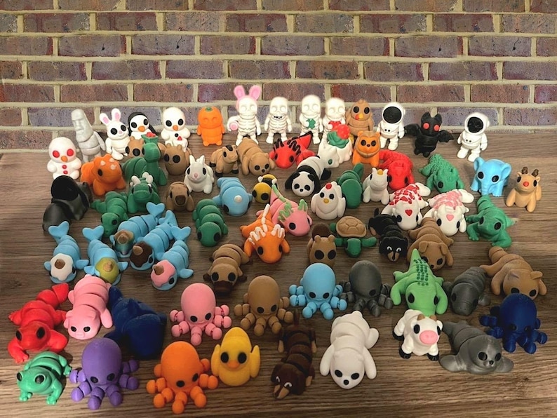 Fidget Friends Variety Pack, Gelenktasche Haustiere, 3D gedruckte Mini-Tiere, Sensorisches Schreibtischspielzeug, Partygeschenke, Kinder-Fidget-Geschenkset Bild 10