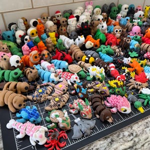 Fidget Friends Variety Pack, Gelenktasche Haustiere, 3D gedruckte Mini-Tiere, Sensorisches Schreibtischspielzeug, Partygeschenke, Kinder-Fidget-Geschenkset Bild 4
