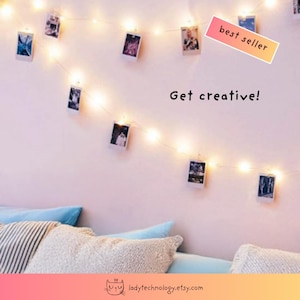 3.37 Foot Warm White Fairy Lights – LED – Waterproof Wire String Lights – Battery Included