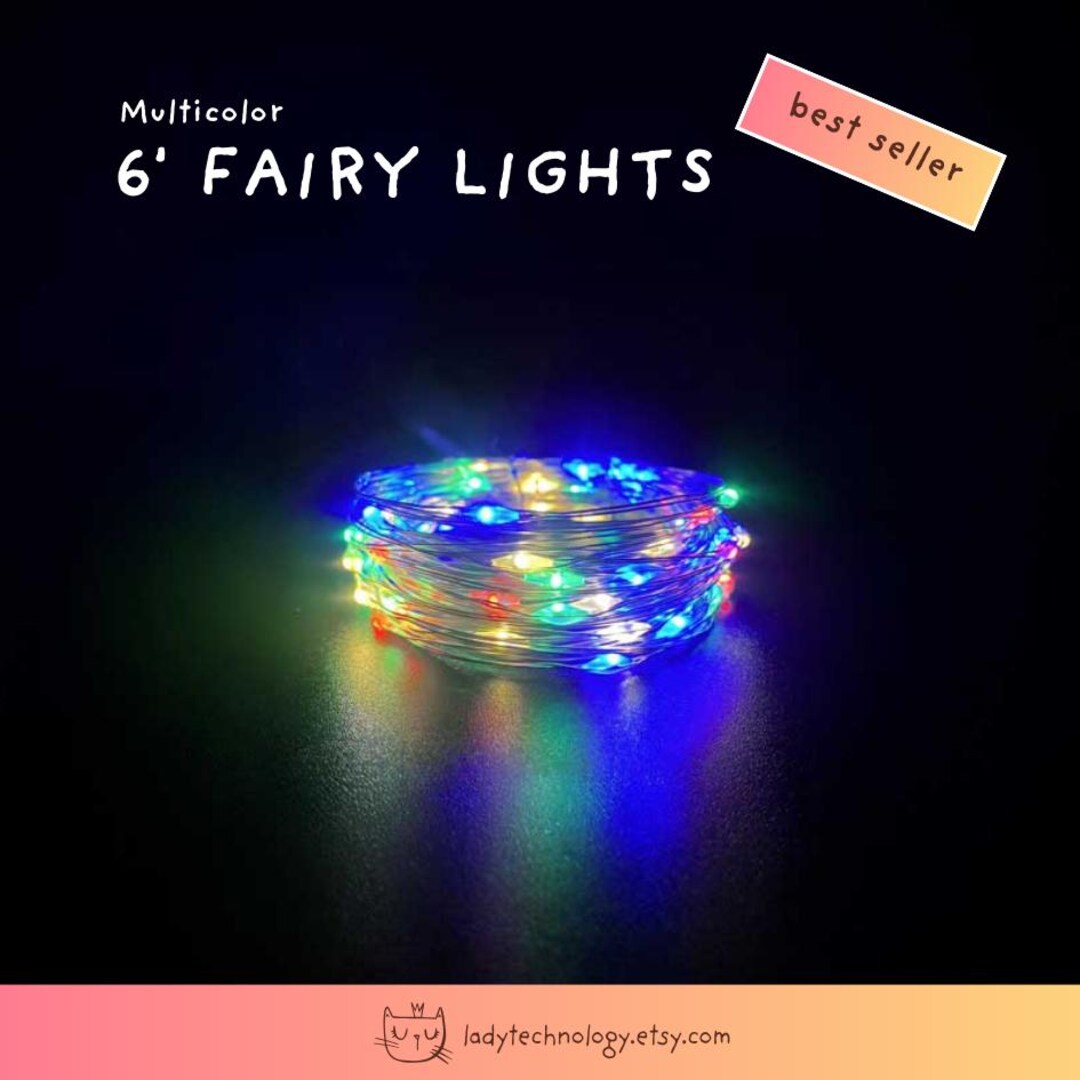6.56 Foot Multicolor Fairy Lights - LED - Waterproof Wire String Lights ...
