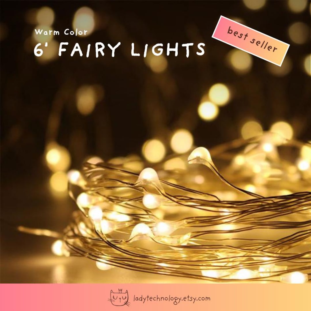 6.56 Foot Warm Fairy Lights - LED - Waterproof Wire String Lights ...