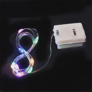 3.37 Foot Multicolor Fairy Lights – Micro Starry LED – Waterproof Wire String Lights – Battery Included