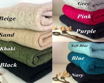 Écharpe 100% laine, châle 10 couleurs différentes pour femmes, châle d’hiver super doux, écharpe élégante pour accessoires d’automne, enveloppements naturels, TIF