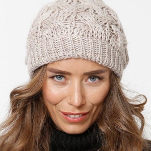 Bonnet tricoté pour femme, béret d'hiver de 17 couleurs différentes pour femme, bonnet pour femme, bonnet au crochet chic d'artiste français, cadeau pour elle, RSSM image 9