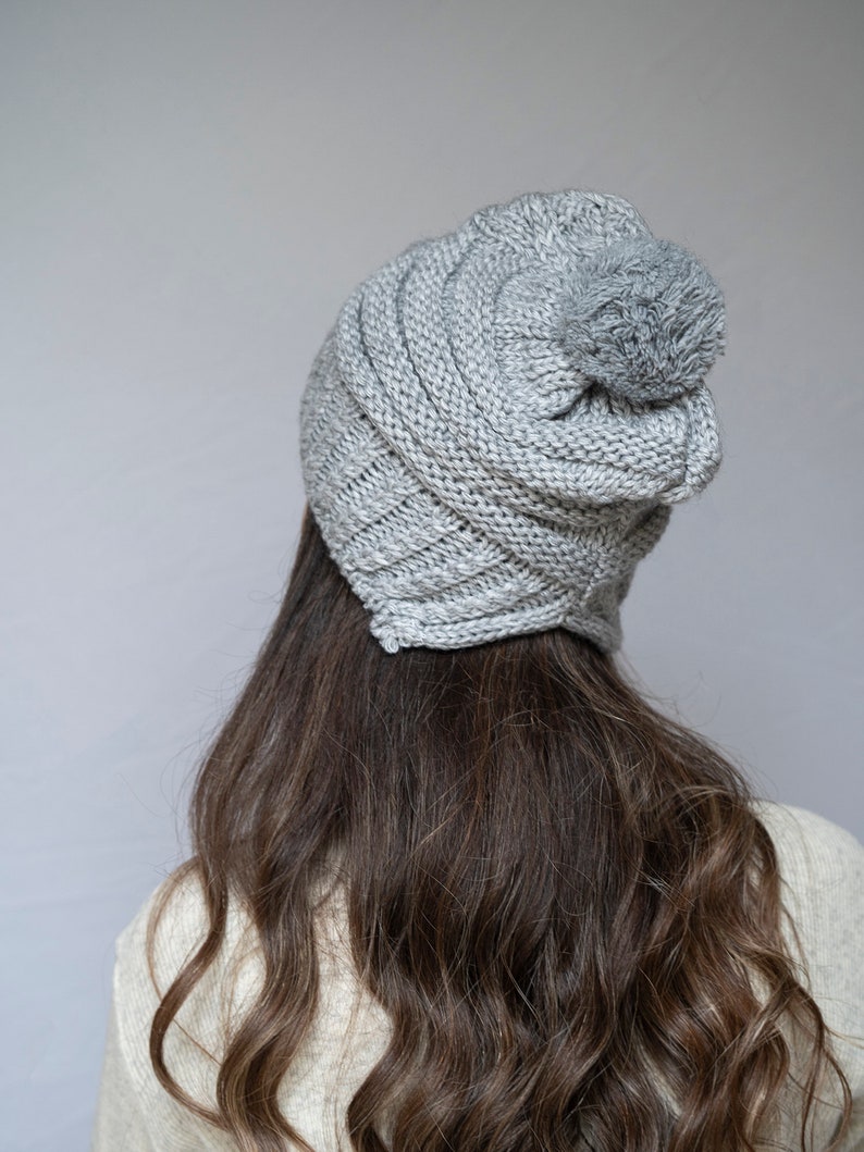 Bonnet tricoté pour femme, béret d'hiver de 17 couleurs différentes pour femme, bonnet pour femme, bonnet au crochet chic d'artiste français, cadeau pour elle, RSSM image 7