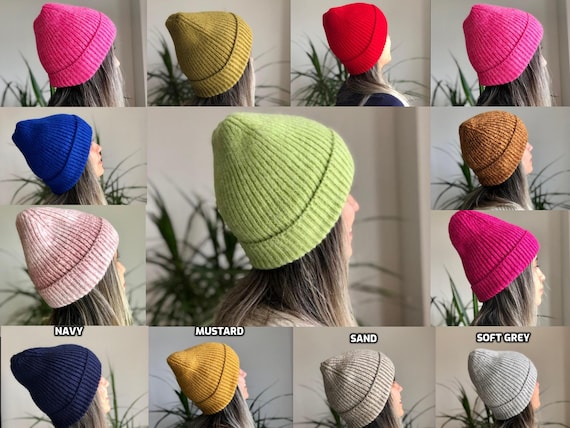 Generico Bonnet D'hiver Pour Homme Chaud, Chapeau Homme Femme, En Coton, Slouchy, Bonnet Unique, Bonnet En Coton Pour Homme, Personnalisable, AG., Taille Unique