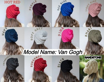 Beanie Hat for Women, Breathable Hats, Winter Beret for Women, Knit Hat, French Artist Chic Crochet Hat, Gift for Her, Gift Ideas