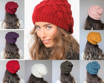 Bonnets souples pour femme, 10 couleurs différentes, Bonnet tricoté pour femme, respirant, chaud et doux, Bonnets d'hiver pour femme, RGU