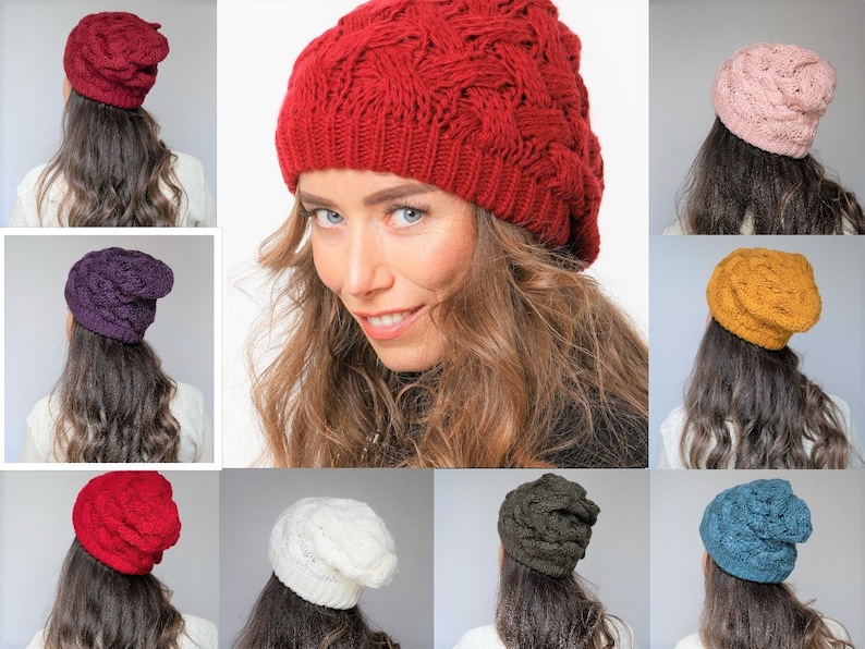 Bonnets souples pour femme, 10 couleurs différentes, Bonnet tricoté pour femme, respirant, chaud et doux, Bonnets d'hiver pour femme, RGU image 1