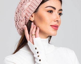 Knitted Beanie Hat for Women, 17 Different Colors Winter Beret for Women, Hat for Women, French Artist Chic Crochet Hat, Gift for Her, RSSM