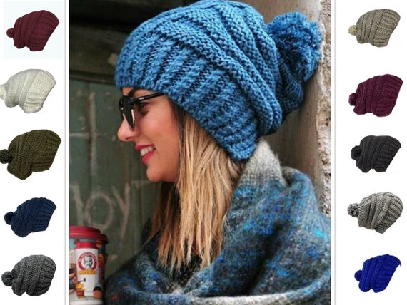 Different Colors Knitted Beanie Hat 