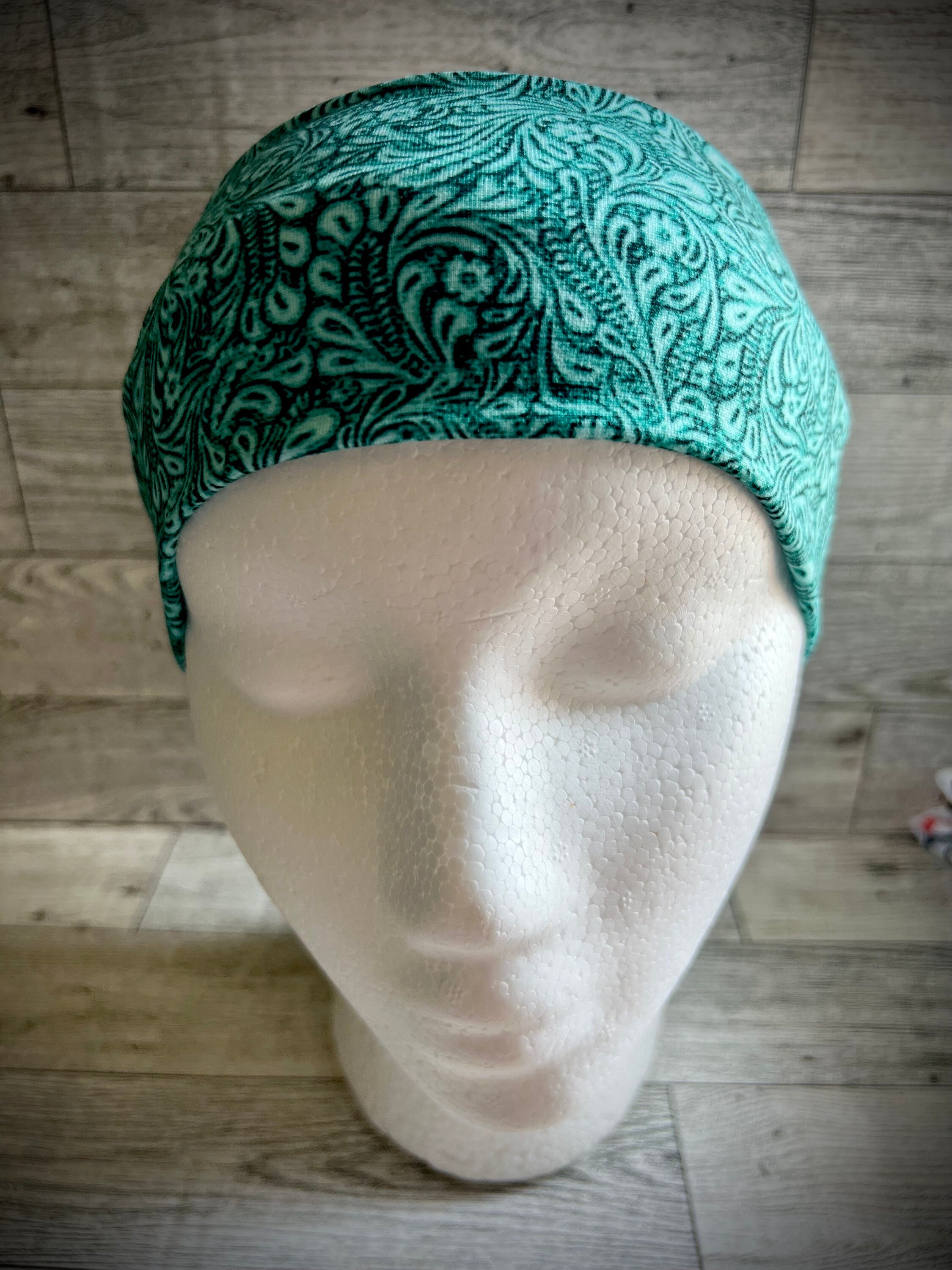 Turquoise Tooled Faux Leather Western Twist Headband - Etsy display picture 3