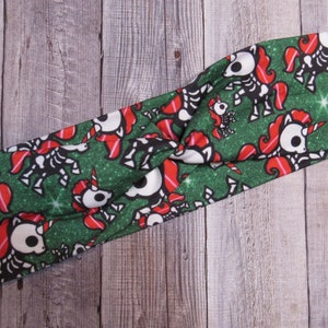 Christmas Skeleton Unicorn Twist Headband