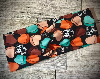 Cowhide C@ndy Heart Valentine Twist Headband