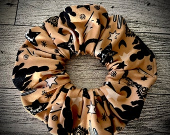 Cactus Cow Print western Scrunchie