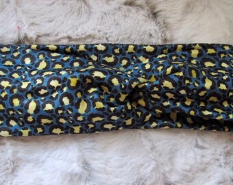 Teal Leopard Twist Headband