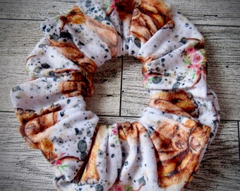 Speckled Highland Cow Scrunchie-western