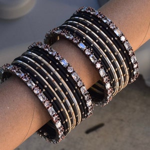Black Bangle Set with kade
