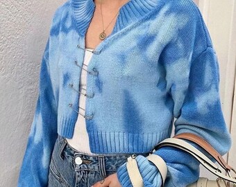 tie dye cardigan sweaters
