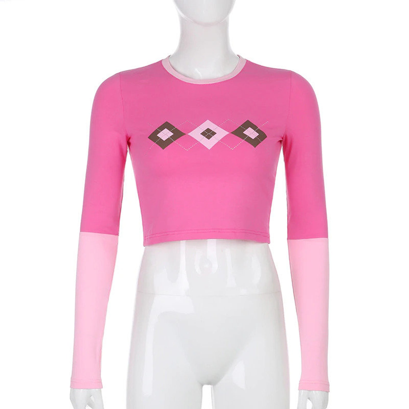 pink y2k crop top
