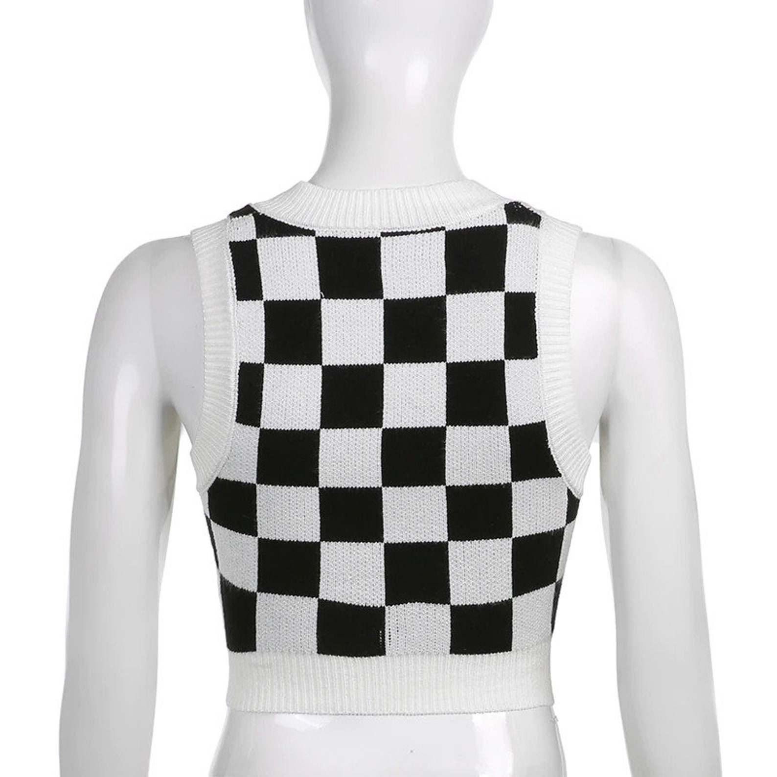 y2k cropped sweater vest