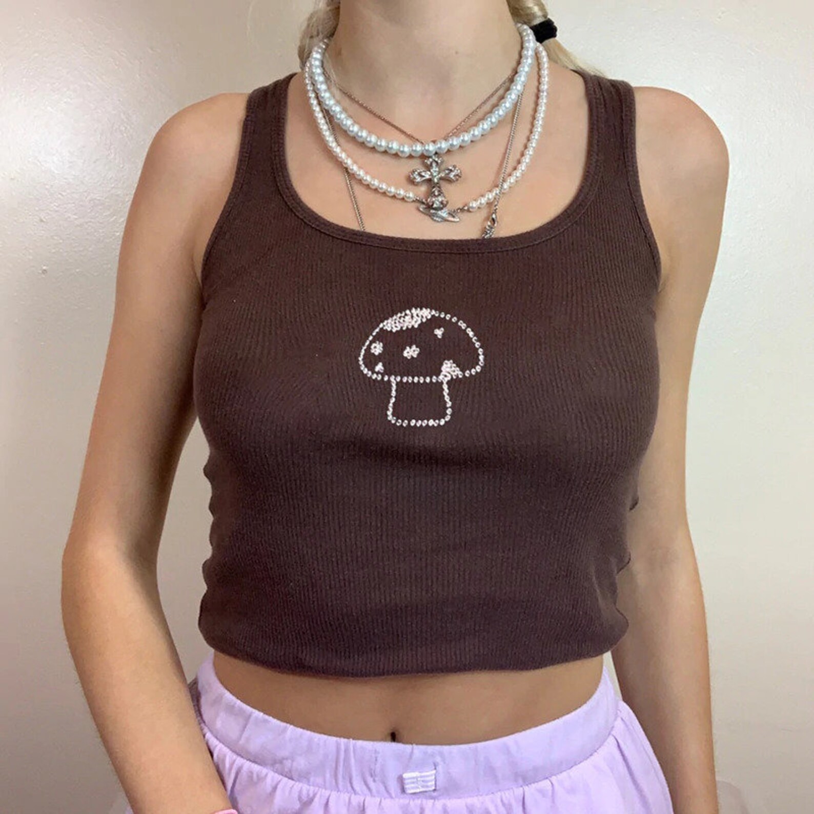 cute brown crop tops