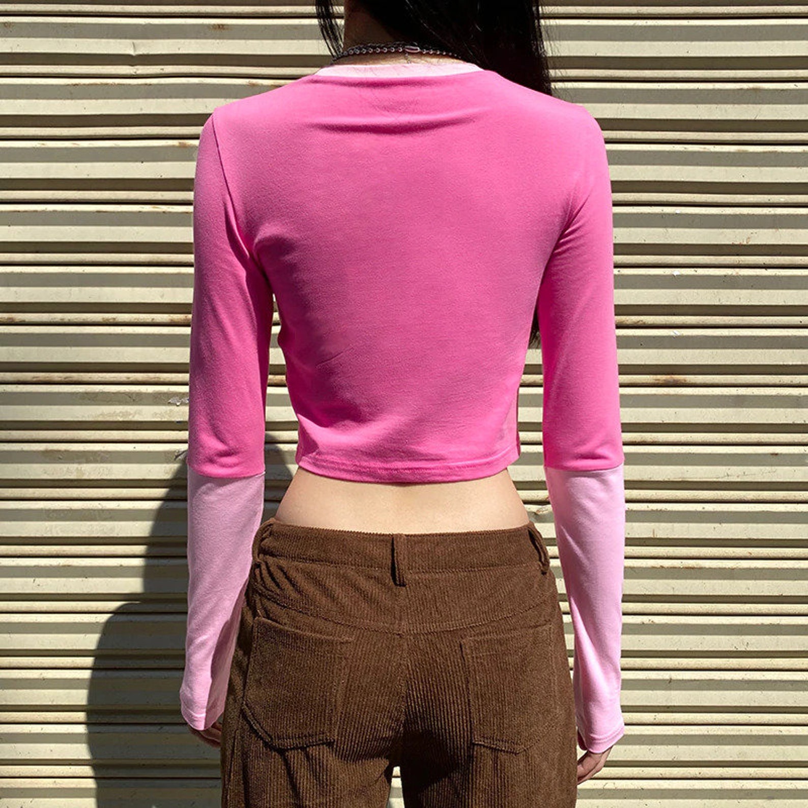 pink y2k crop top