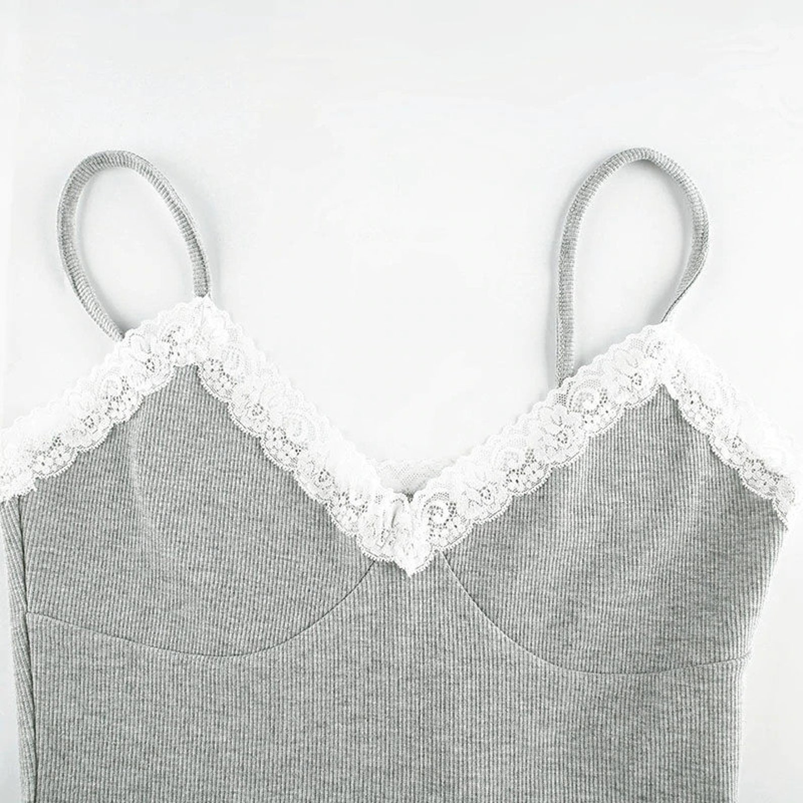 gray tank top crop top