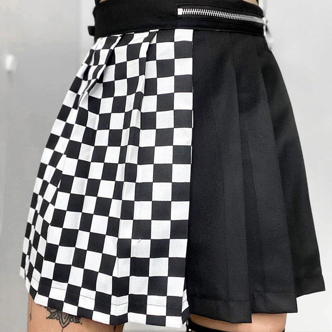 high waisted goth skirt