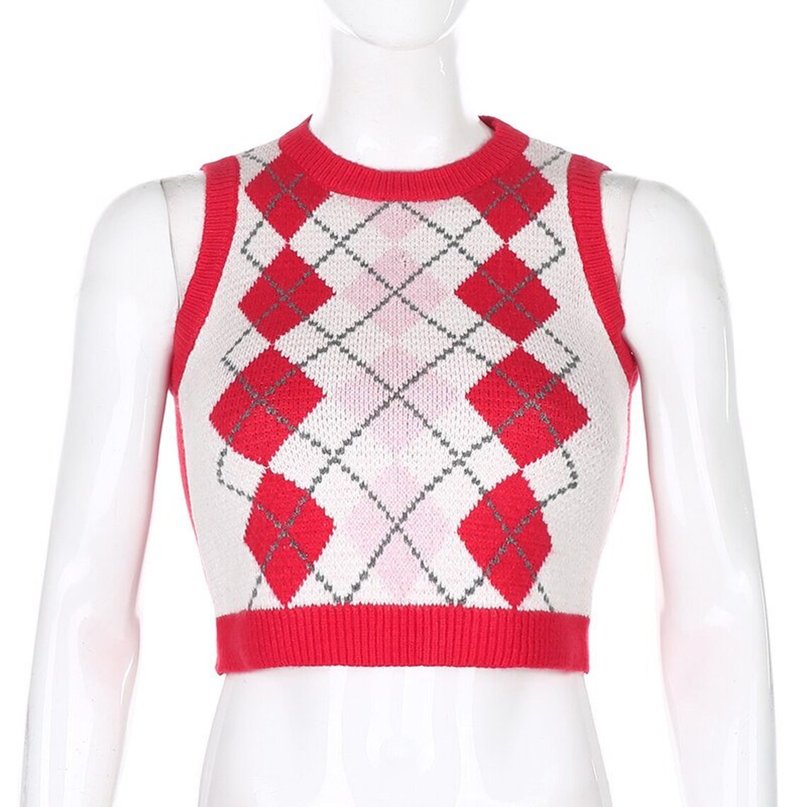 red vest crop top