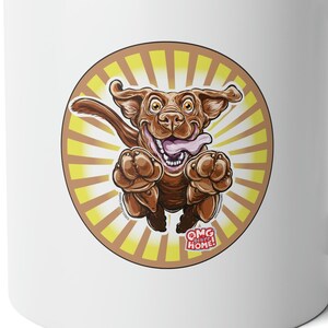 Chocolate Labrador Retriever Puppy Dog Jumbo Ceramic  Mug  20oz