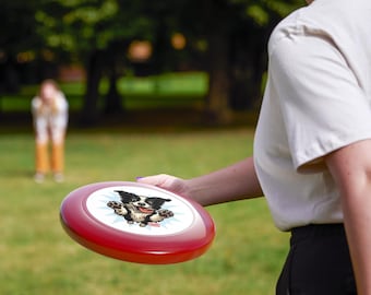 Glückliche Border Collie Illustration Frisbee | Hund Wurfscheibe