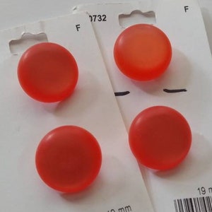 Sewing Craft Buttons COLOR ME CORAL Round Peach Orange Summer