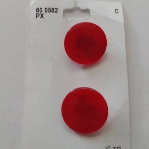 2 Rouge Orange Shank Boutons 19 mm Carte Couture Notions vintage Antiquité Vêtements Robe Chemise Poignets Chapeau Pantalon Cadeau de Noël Bas Stuffer