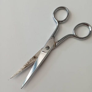 French Embroidery Vintage Folding Scissors Crafting Tiny Vanity Antique Collector Christmas Gift Stocking Stuffer