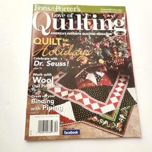 Fons & Porters Love of Quilting with Insert December 2010 Quilt by Roberta de Luz Magazine Sewing Craft Home Vintage Quilting