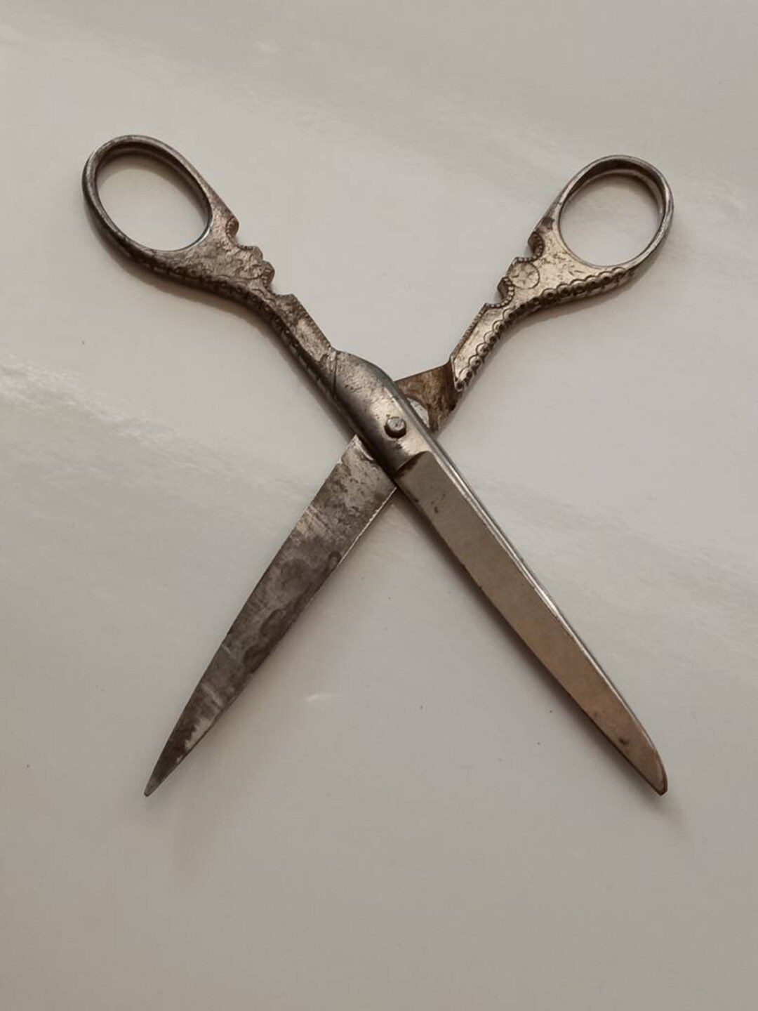 Buttonhole Long Embroidery Vintage Folding Scissors With Engraving ...