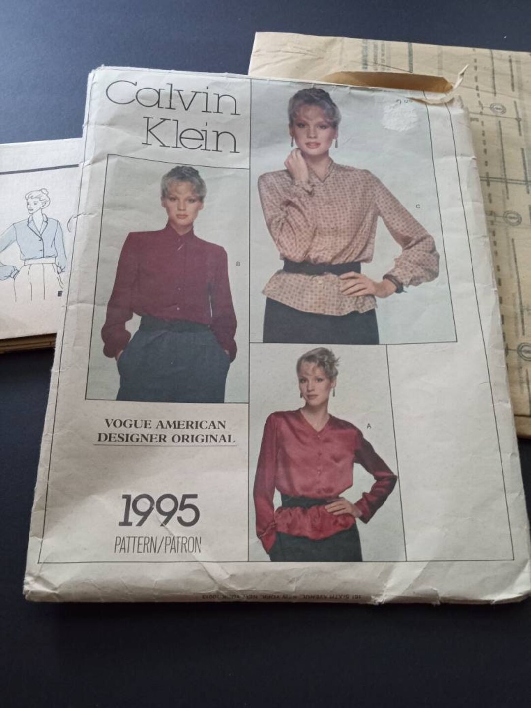 Vogue American Designer Original 1995 Calvin Klein Size 10 Pattern ...