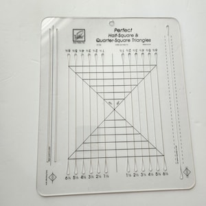 Perfect Half-Square & Quarter-Square Triangle Rulers Cutting Guide Sewing Craft Home Vintage Quilting Tool