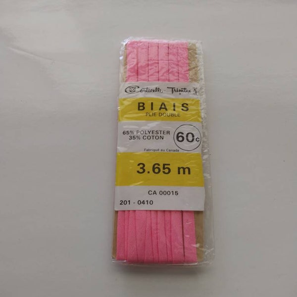 Light Pink Double Fold Bias Take Sewing Sew Quilting Fabric 3.65 meters Vintage Antique Like New Unopened Dressmaking Edging