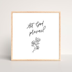Let God Prevail Printable Wall Art Russell M Nelson Minimalist Home Decor LDS lesson handout or ministering sister gift